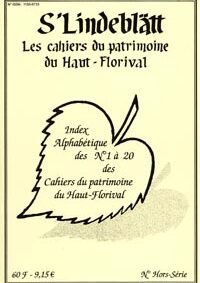Index des numéros 1 à 20 des cahiers du patrimoine